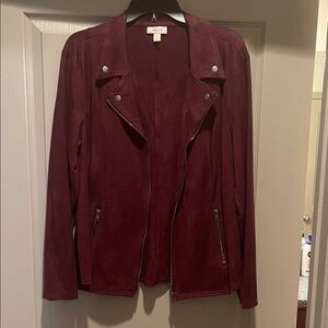 Style & Co. Women's Burgundy Utility Jacket